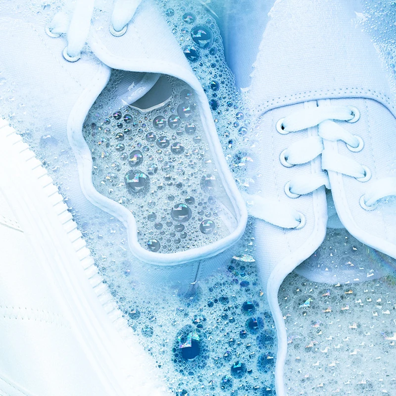 Ecological Oxygen Bubble Powder Effective De-Yellowing Shoes Cleaner Save Time Easy Cleaner For Sport Shoes Mesh E2S