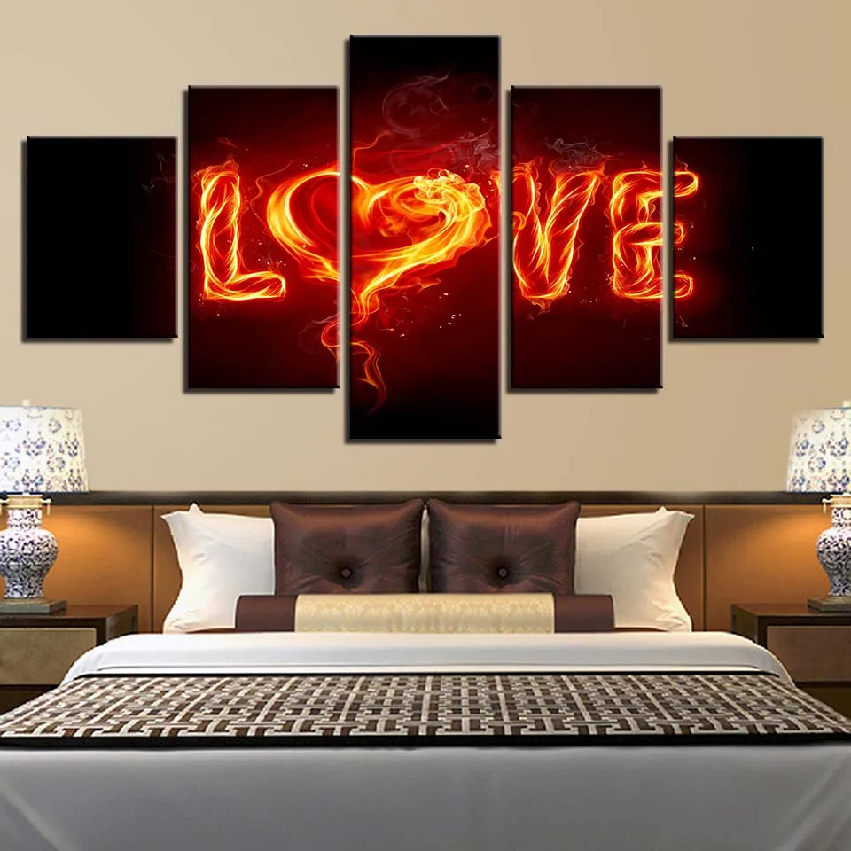 Любовь плакат красный сладкий сердце медовый счастливый семья 5 шт. настенные