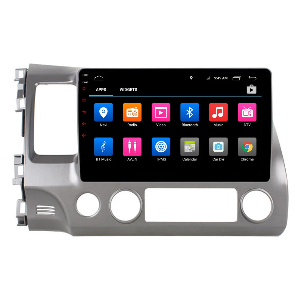 RoverOne для Honda для Civic 2006-2011 Android 9,0 Автомагнитола Стерео gps навигация Центральный Multimidia головное устройство MirrorLink DSP