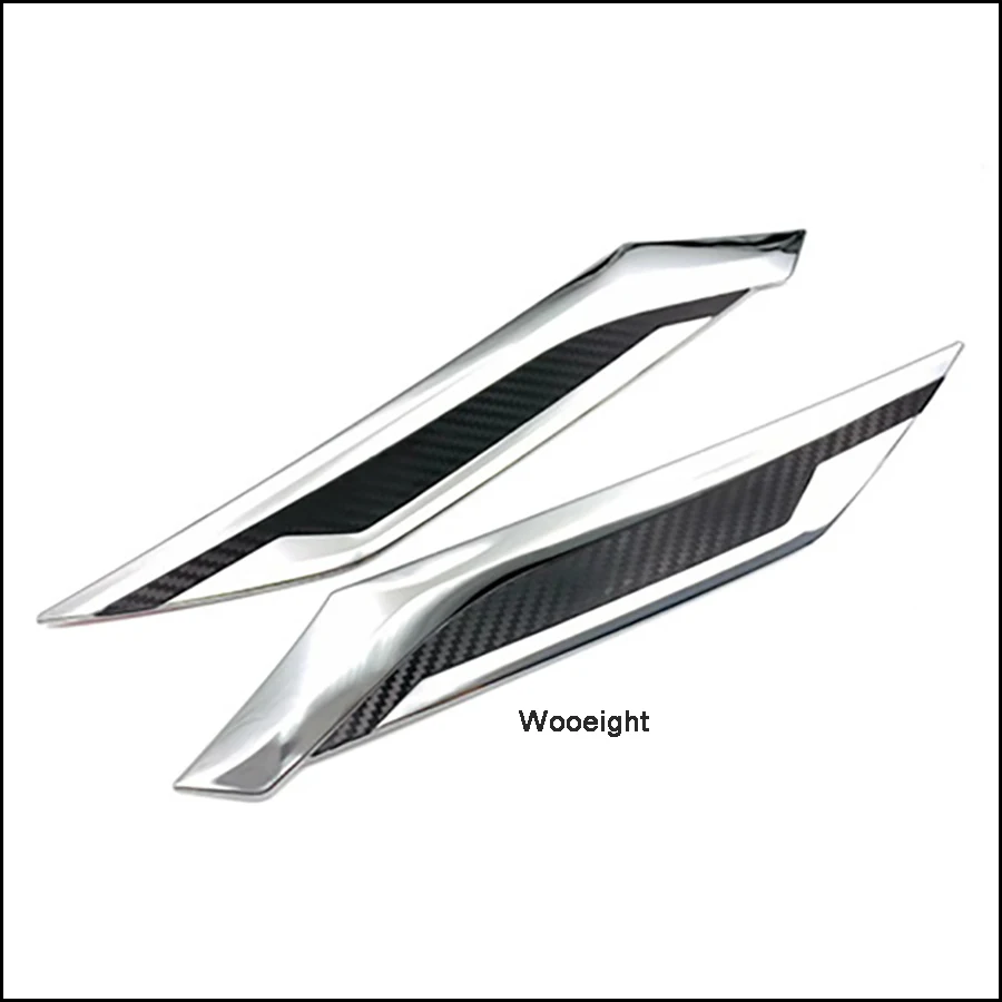 Wooeight, 2 шт., АБС ХРОМ, передняя фара, светильник, веки, украшение, накладка, полоски, наклейка снаружи автомобиля, подходит для Toyota RAV4