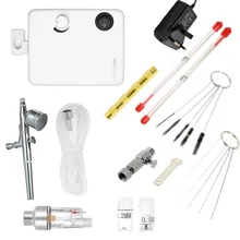 KKmoon Двойное действие Аэрограф Мини Воздушный компрессор Набор гравитационной подачи воздуха набор кистей многофункциональный распылитель для художественной Живописи Набор инструментов