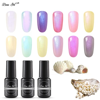 

Beau Gel 8ml Pearl Shell Mermaid Color UV LED Gel Nail Polish Colorful Shell Nails Art Gel Polish Lacquer Permanent Enamel