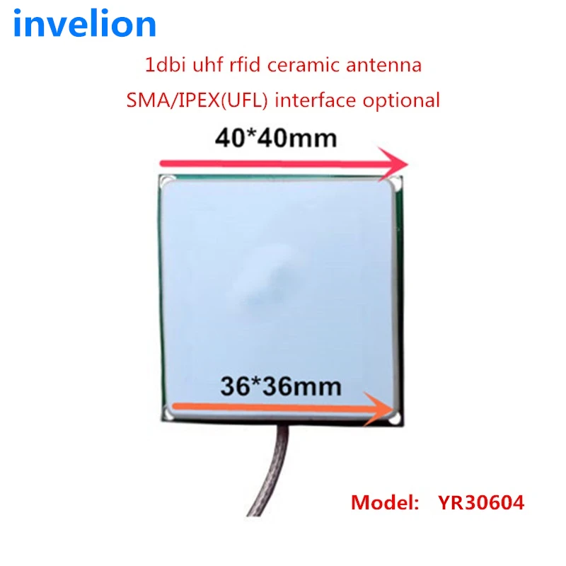 

36*36mm small uhf rfid reader Ceramics Antenna 1dbi passive for iso18000-6c/b epc 902-928mhz rfid handle reader embedded system