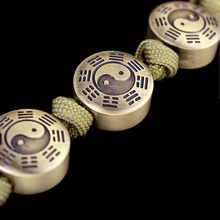 1 шт. китайский стиль Taiji DIY нож бусины на удачу кулон латунные бусы на веревочке брелок