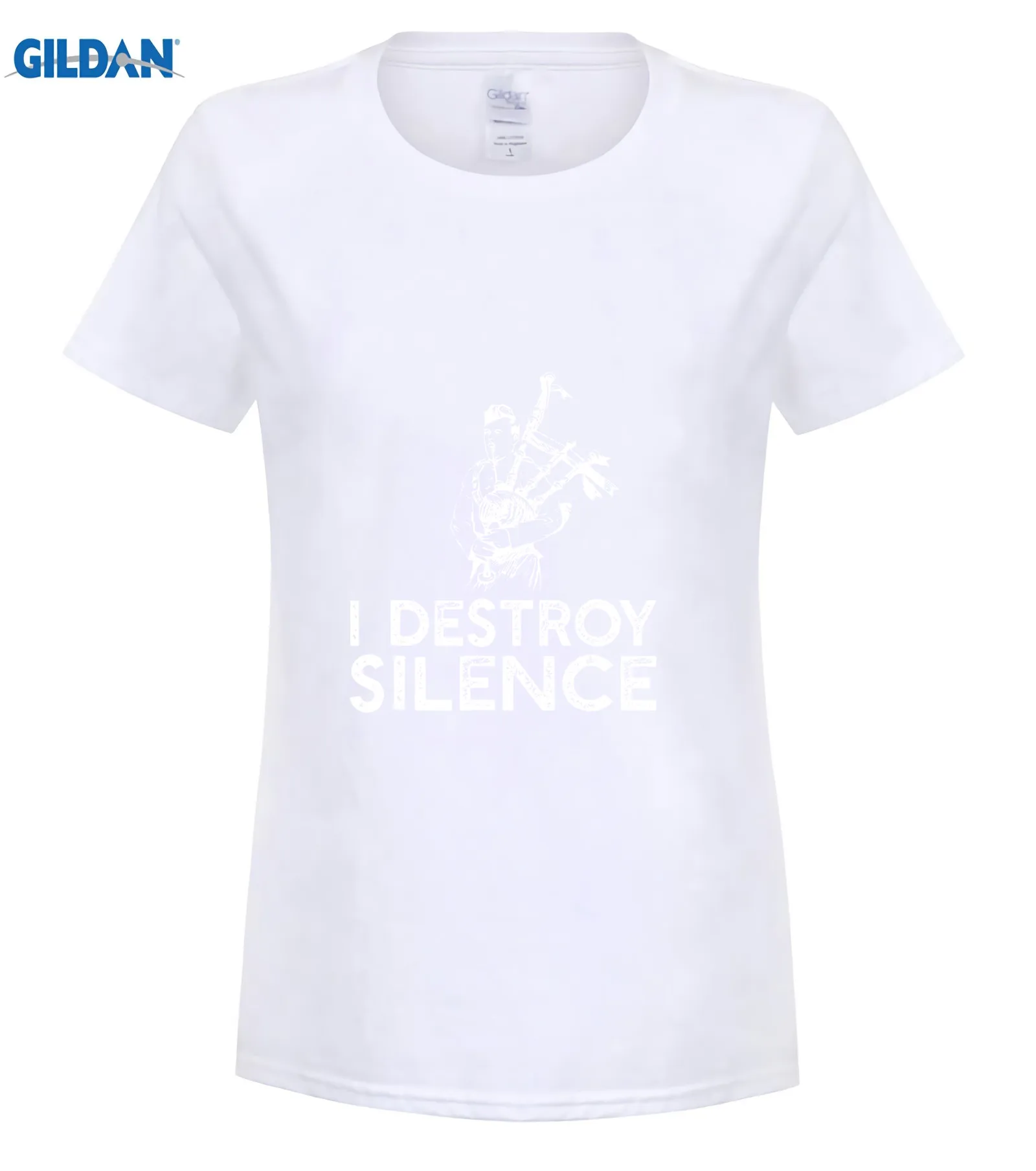 Я уничтожаю тишину Забавный певец-певец футболка Летняя мужская футболка с коротким рукавом - Цвет: women white
