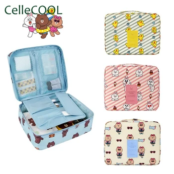 

New Korean fashion cartoon travel cute cosmetic bag multifunctional travel storage bag portable men and women waterproof toiletr