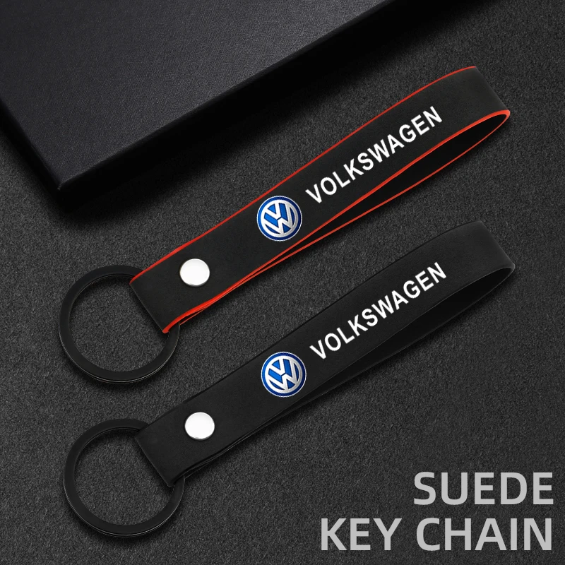 1 шт. автомобильный брелок замшевый кожаный для ключей цепь Volkswagen VW GOLF POLO PASSAT TIGUAN