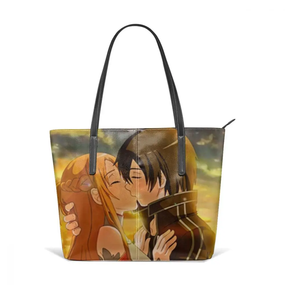 Меч искусство онлайн сумка Kirito и Asuna сумки с верхними ручками негабаритная