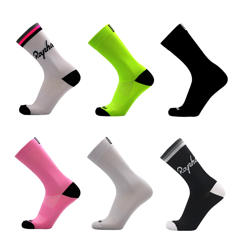 

colores moda ciclismo calcetines marca bicicleta calcetines hombres mujeres profesional transpirable deportes calcetines balonce
