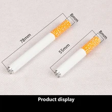 Портативный мини в виде сигареты, Металлические курительные трубки, аксессуары для табака, кальяна