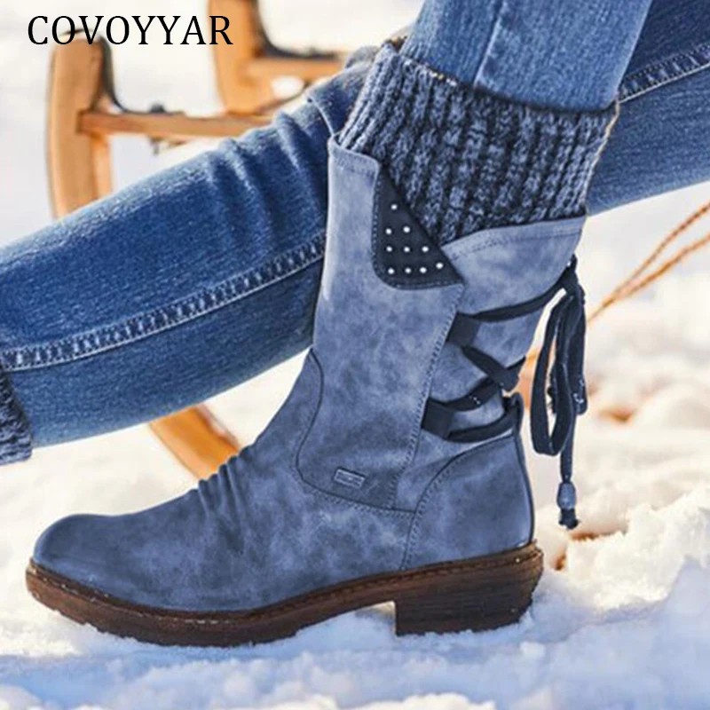 COVOYYAR/; Лидер продаж; ботинки для ранней зимы; женская модная вязаная обувь; Женская Лоскутная обувь; ботинки; большие размеры; WBS2149