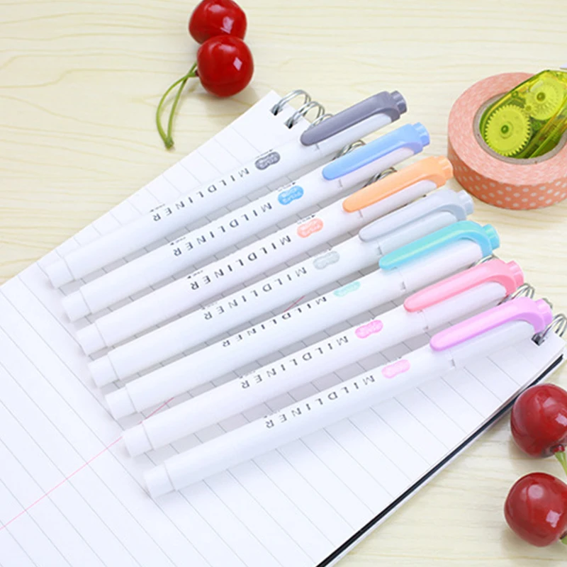 

Japanese Zebra Marker Pen Mild Liner Double Headed Highlighter Pen Office School Stationery Supply Scribble Rawing Marker Pens