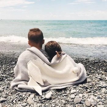 

Baby Blanket Soft Wool Wrap For Babies Solid Color Multiple Function For Sofa Bedding Outdoor Care Infant Warm Sleeping Wrap
