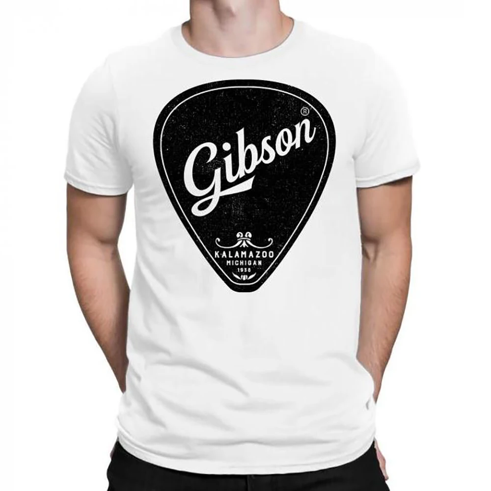 2020 Gibson футболка Pick Graphic Tee Мужская винтажная Ретро рубашка классические