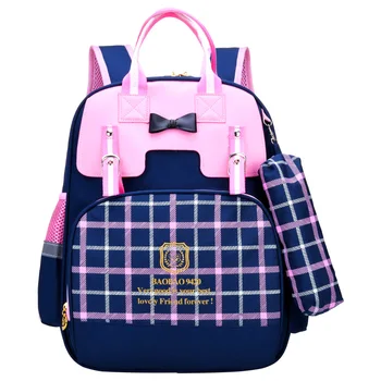 

2020 New Girl School Bag Primary Student Female Cute Princess Children Nylon Backpack Bookbag 2Sets