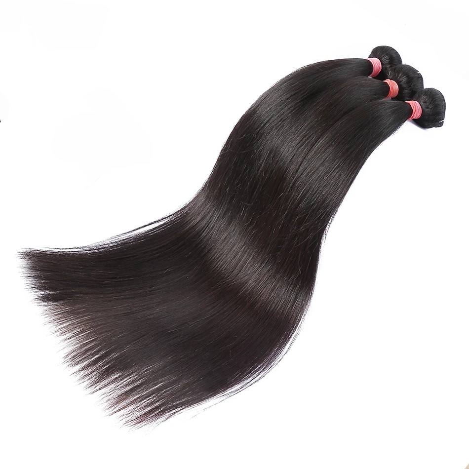 Linksbeauty прямые 8-28 30 32 34 дюймов бразильские волосы 4 плетения пряди с 4X4 кружева закрытие фронта Remy человеческие волосы парики