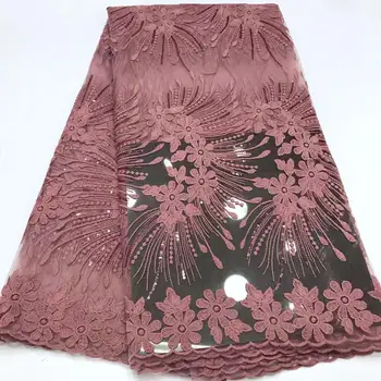 

African high quality velvet sequence French Nigerian sequined clear gauze net Swiss fabric dressed onion milk silk bead piece