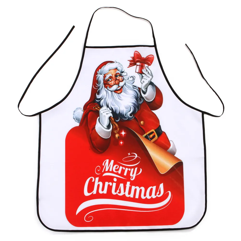 Christmas Decoration Waterproof Apron Christmas Dinner Party Apron - Цвет: B