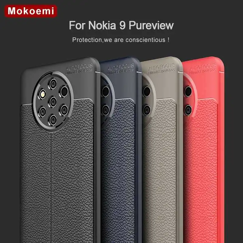 

Mokoemi Lichee Pattern Shock Proof Soft 5.9"For Nokia 9 PureView Case For Nokia 9 PureView Cell Phone Case Cover