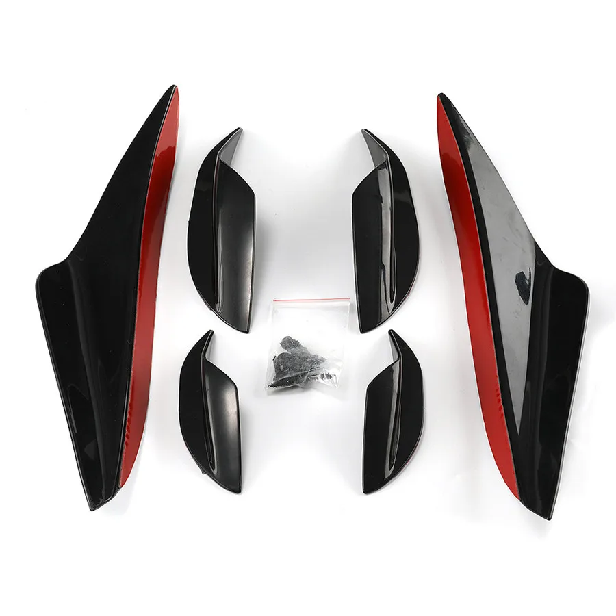 6Pcs Front Bumper Canards Fins Splitters Glossy Black Car Body Spoiler Kit For BMW E90 E92 E93 M3 2005 - 2012 6Pcs Front Bumper Canards Fins Splitters Glossy Black Car Body Spoiler Kit For BMW E90 E92 E93 M3 2005 - 2012