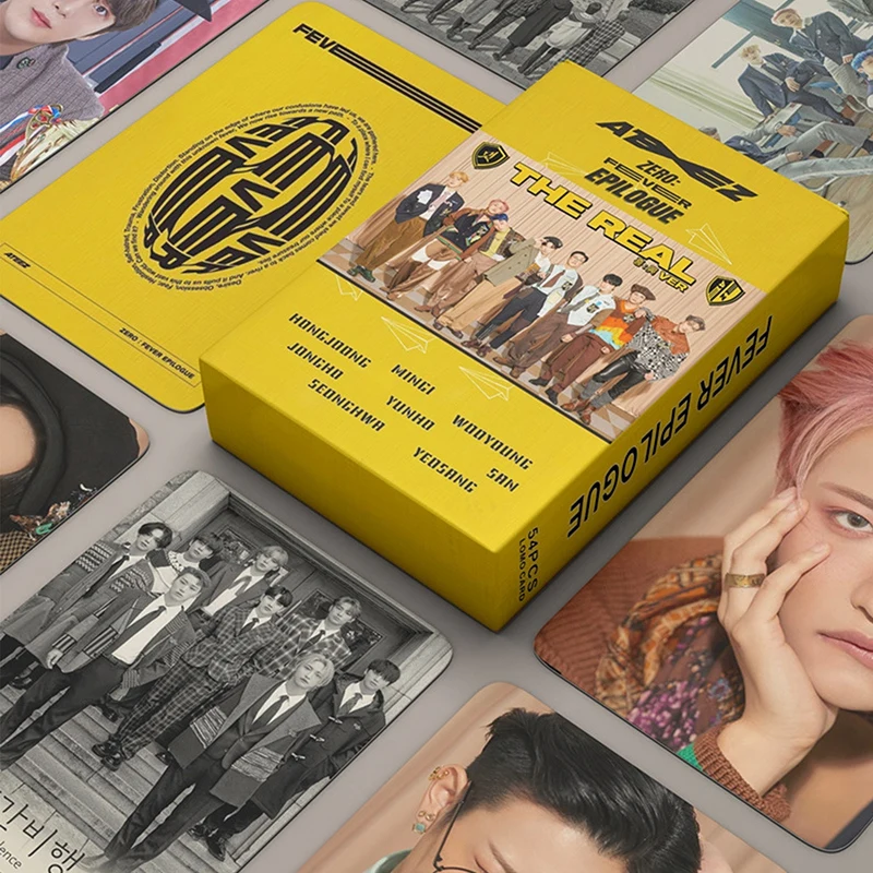 54PCS/Set Kpop ATEEZ New Album ZERO: FEVER EPILOGUE LOMO Cards HD Printed Photocards Postcard Photo for Fans Collection | Канцтовары для