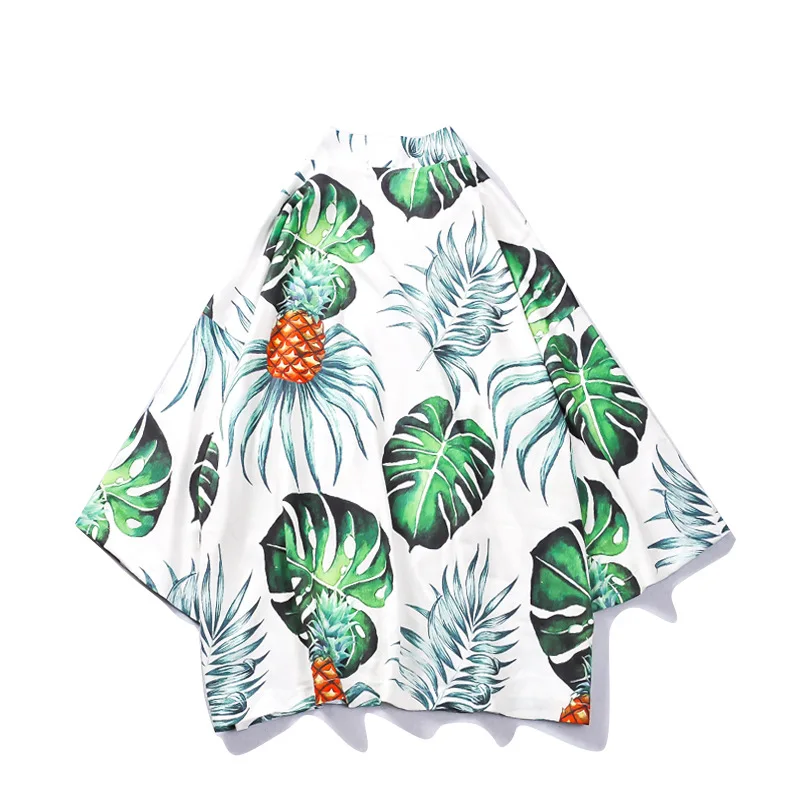 Традиционное японское кимоно yukata с фруктовым узором, мужской японский короткий халат, свободный японский кардиган kimomo, кимоно japones haori