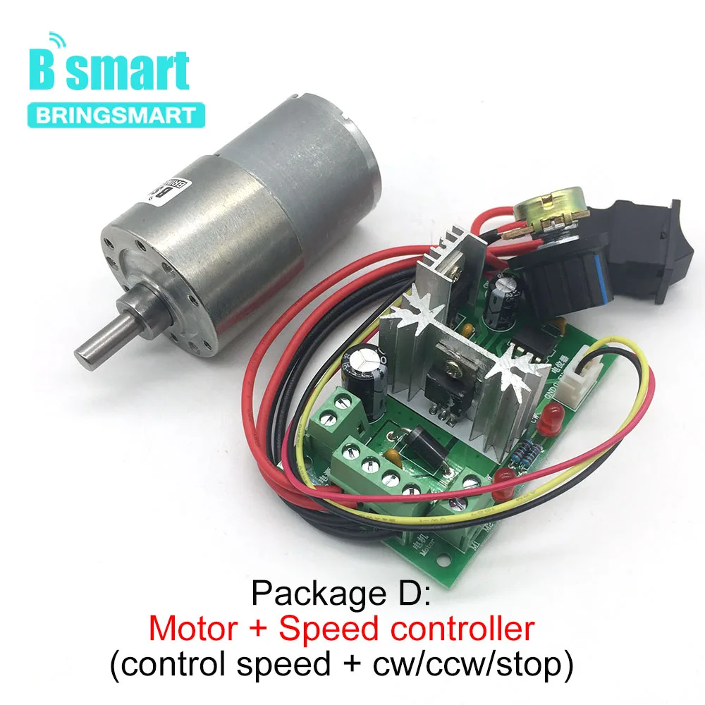 Bringsmart JGB37 3530 12В маленький DC мотор редуктор 24В коробка передач Реверсивные