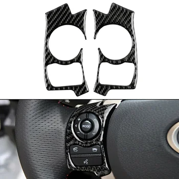 

Car Accessories Carbon Fiber Steering Wheel Button Trim Sticker For LEXUS IS250/300/350/200T 2014-17 High-end Car Styling