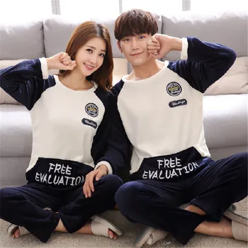 

Autumn Winter Coral Velvet Couple Pajamas Set Mickey Plus Size Home Clothes Suit Casual Pyjamas Women Sleepwear Pijama Mujer