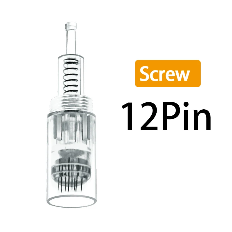 20pcs 12Pin Электрическая ручка для дермы, профессиональный беспроводной электрический набор для ухода за кожей, инструменты, ручка светодиодный, нано микроиглы для ремонта красоты, введение - Цвет: 20pcs 12Pin