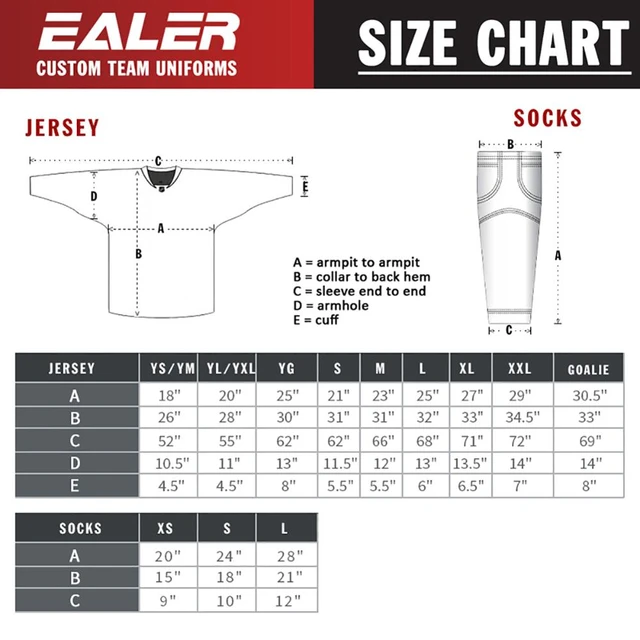 EALER H400 Series Blank Ice Hockey Practice Jersey League Jersey for Men and Boys - Senior and Junior - Adult and Youth