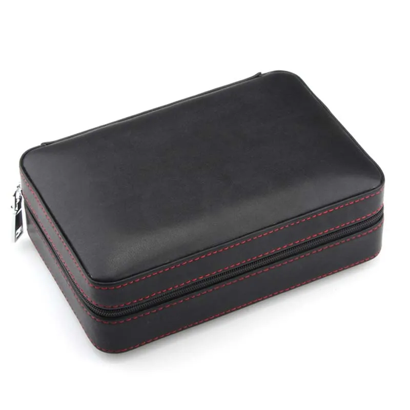 

GALINER Travel Humidor Box Cedar Wood Portable Cigar Humidor Leather Cigars Case Outdoor W/ Cigars Humidifier & Gift Box