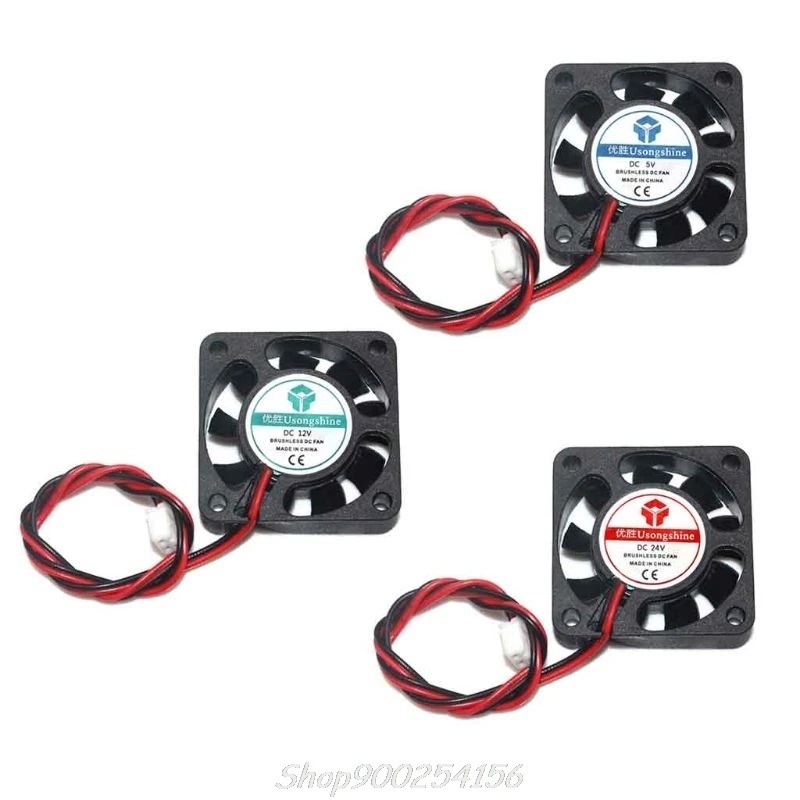 DC 5V/12V/24V кулер для компьютерного процессора мини 4010 охлаждающий вентилятор 40x40x10mm