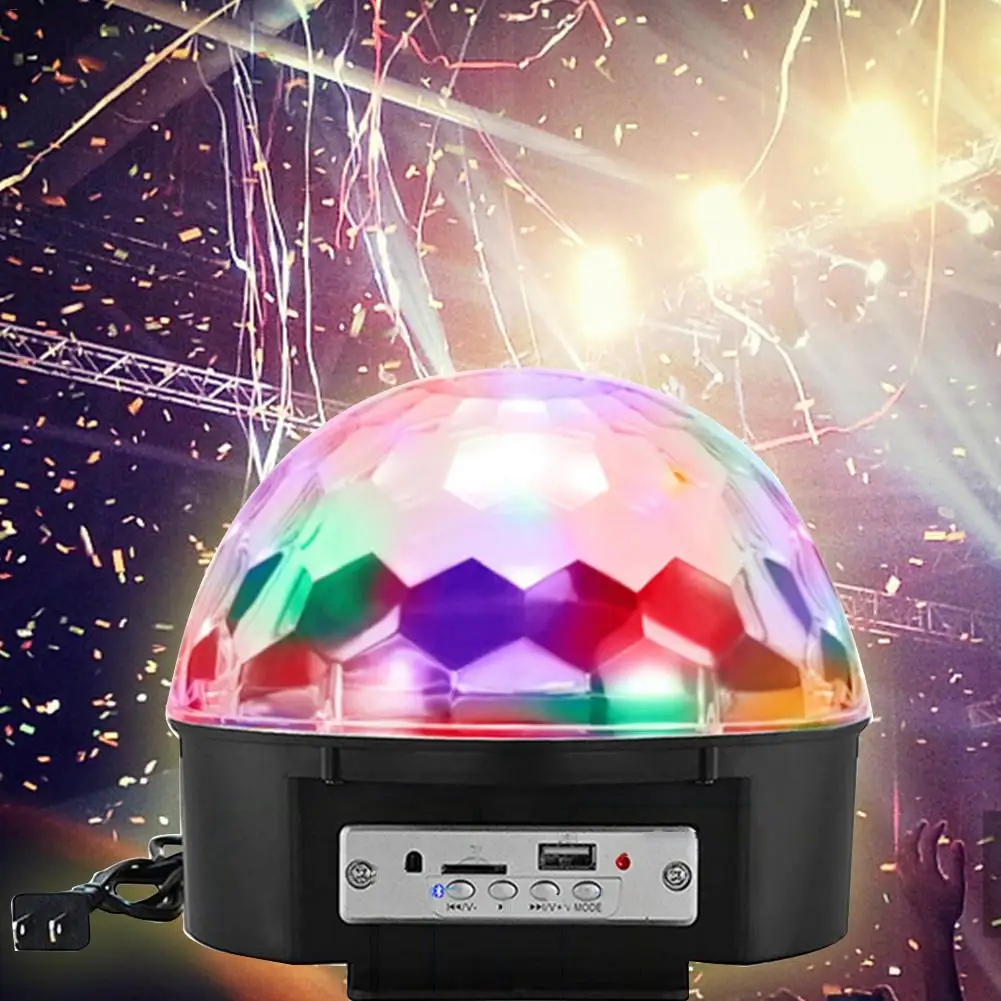 

9 color LED Bluetooth Speaker Disco Ball Light with Mp3 Player Prom Laser Party Light 18W DJ Stage Light Laser Projection Lamp