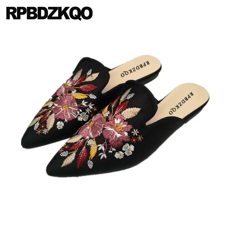 women's embroidered slippers