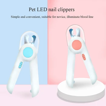 

Newest Pet Nail Clipper Dog Cat Cutter Beauty Scissors LED Lighting Puppy Kitten Grooming Claw Trimmer Cutter Rechargeable Tools