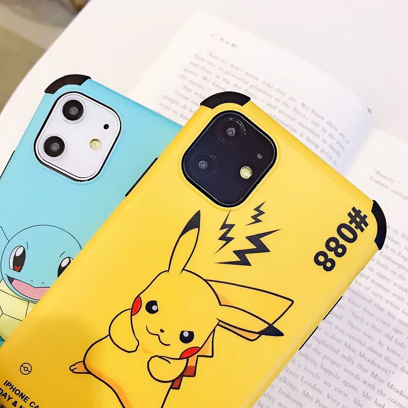 New Pikachu mobile phone case For iPhone 11 6 7 8Plus X XR XS MAX TPU painted four-corner all-inclusive anti-fall cover