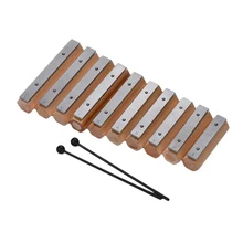 10 нот ксилофон Glockenspiel разъединительный дизайн ударный инструмент для музыкального образования ритм тренировка с деревянным