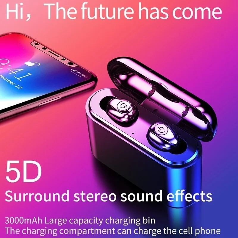 X8 портативная беспроводная bluetooth-гарнитура для huawei samsung Android мобильный телефон зарядка громкой связи 5D стерео для huawei