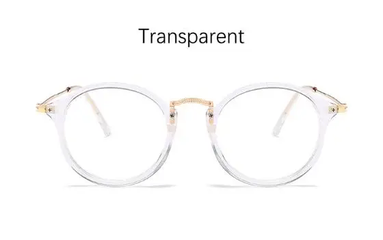 clear frame Круглые прозрачные очки, оправа для очков для мужчин и женщин, близорукость, ботаник, оптические очки, оправа, роскошные прозрачные линзы, мужские очки - Цвет оправы: clear frame