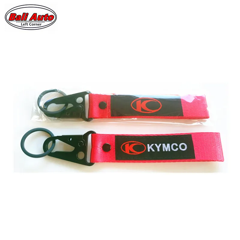 For KYMCO Брелок для ключей с вышивкой в левый угол для мотоцикла SYM KYMCO KTM Aprilia CFMOTO HONDA CBR - Название цвета: For KYMCO