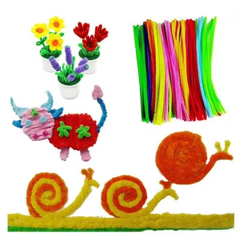 

Children Toys Multicolor Chenille Plush Stick DIY Children's Puzzle Handmade Material Shiny Stic Kids Plush Stick Toys100pcs