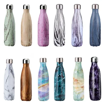 

1 Pcs Stainless Steel Sport Water Bottle Double Wall Vacuum Insulated Leak-proof 500ml Travel Sport Bottle