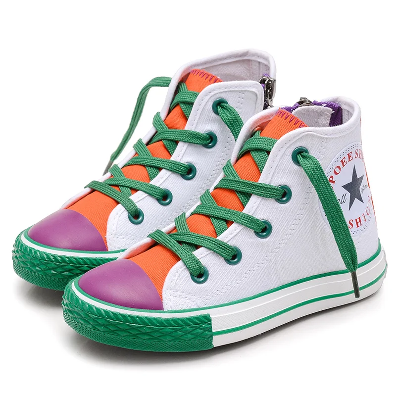 Г. Разноцветные парусиновые ботинки для маленьких девочек детские кроссовки для девочек, модные ботинки для девочек, обувь для младенцев 21-37 - Цвет: green