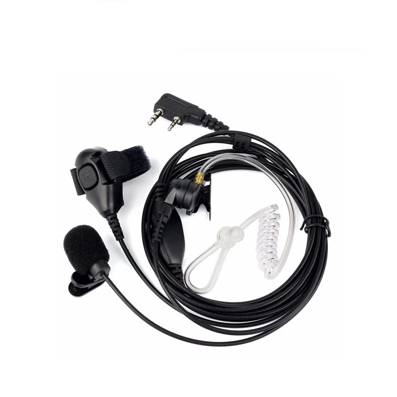 3 Wire Two Way Radio Surveillance Kit Earpiece Acoustic Tube Earphone MIC Headset For Kenwood For Baofeng UV-5R single wire acoustic tube surveillance earpiece escort bodyguard security headset for motorola radio clp1010 clp1040 clp1060