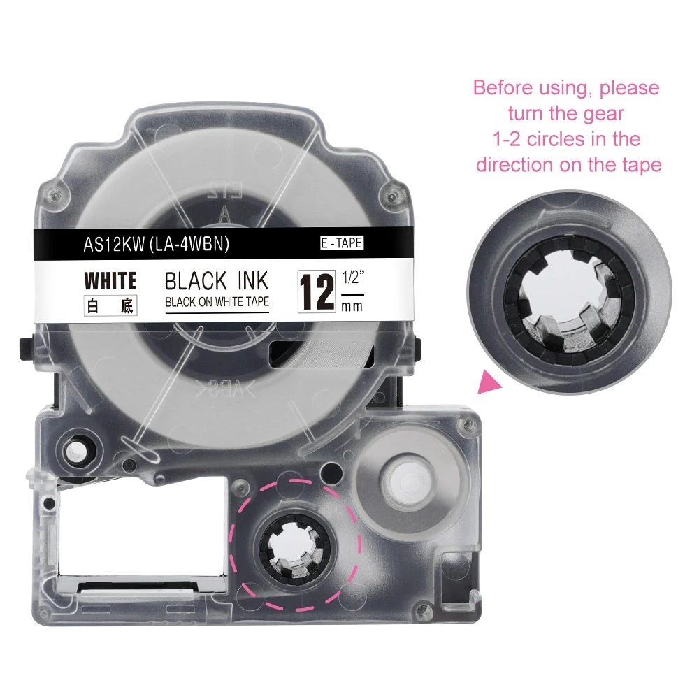 Labelife SS12KW SS9KW ленты для этикеток совместимые с EPSON LW 300 400 600P принтер черный на