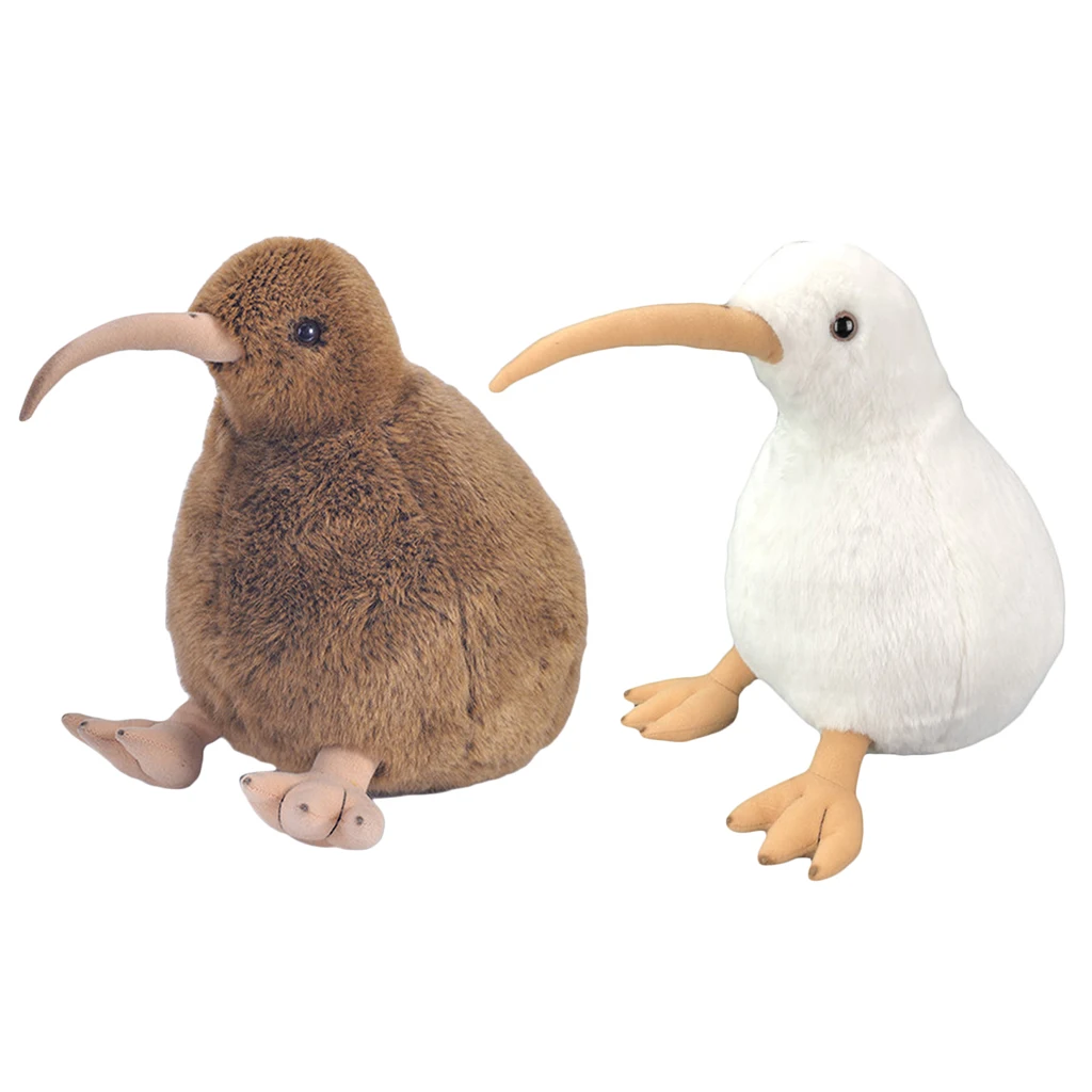 Kiwi Bird, Plush Toy, Lifelike Brown/White Kiwis Plush Toys Lovely Bird Stuffed Animals Toys Birthday Gift 11 inch