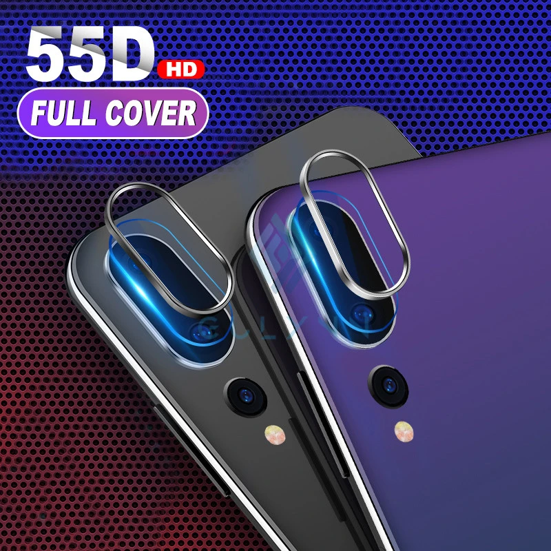 Защитное стекло для камеры 55D Huawei P20 P30 Pro закаленное + металлические линзы защита