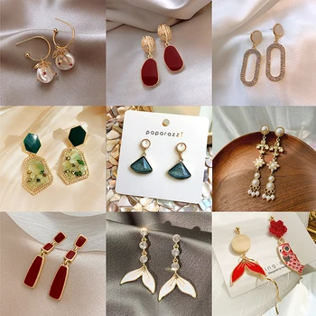 

Tassel Earrings NEW Luxury Drop Jewelry Earrings Fashion Collocation Acrylic Big Earrings For Women 2020 Statement