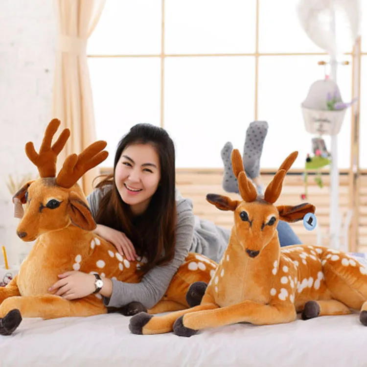 

Sika Deer Plush Toys Household Decoration Doll Large Size Sika Deer Doll Customizable Add Logo